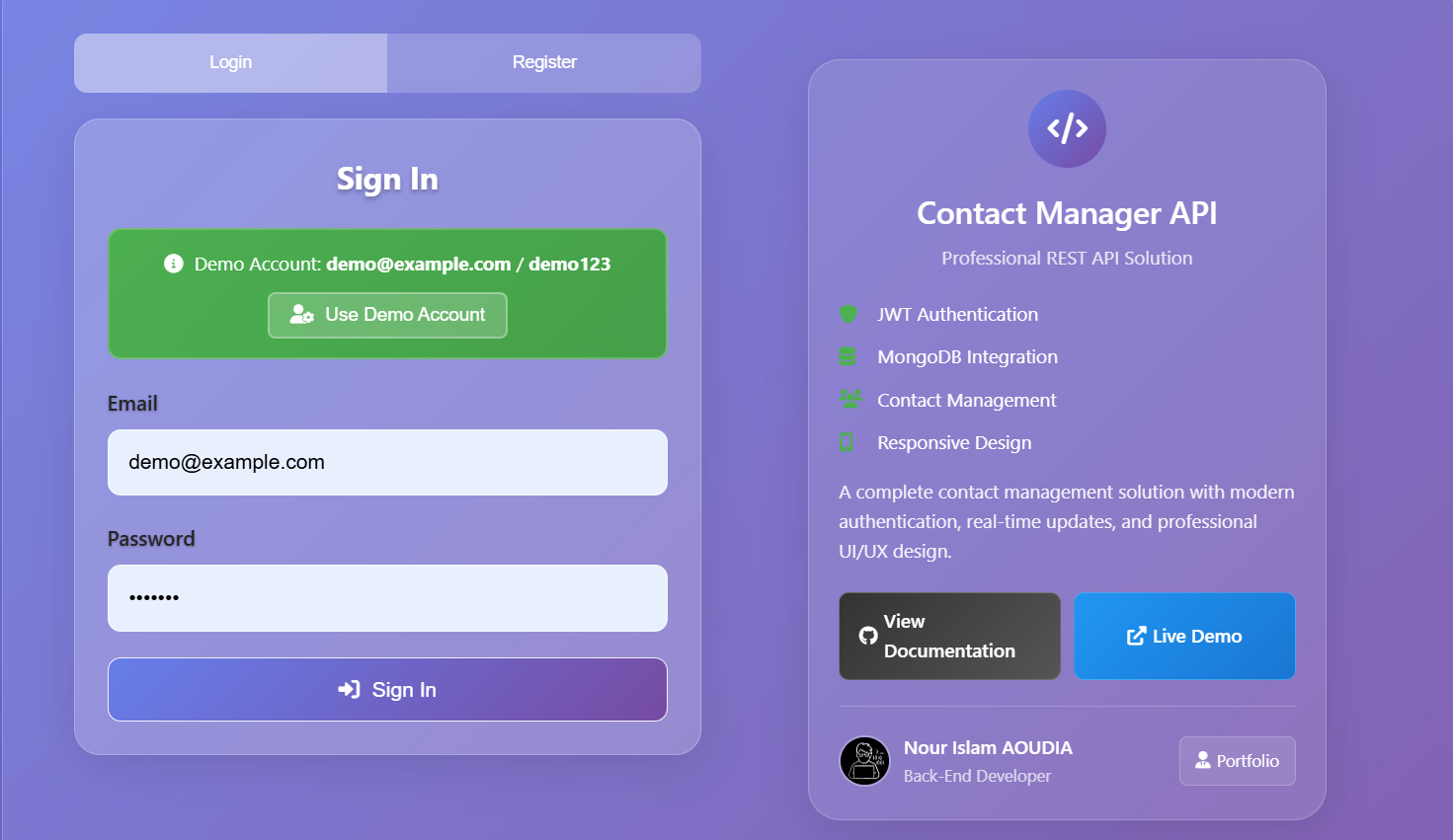 Contact Manager API