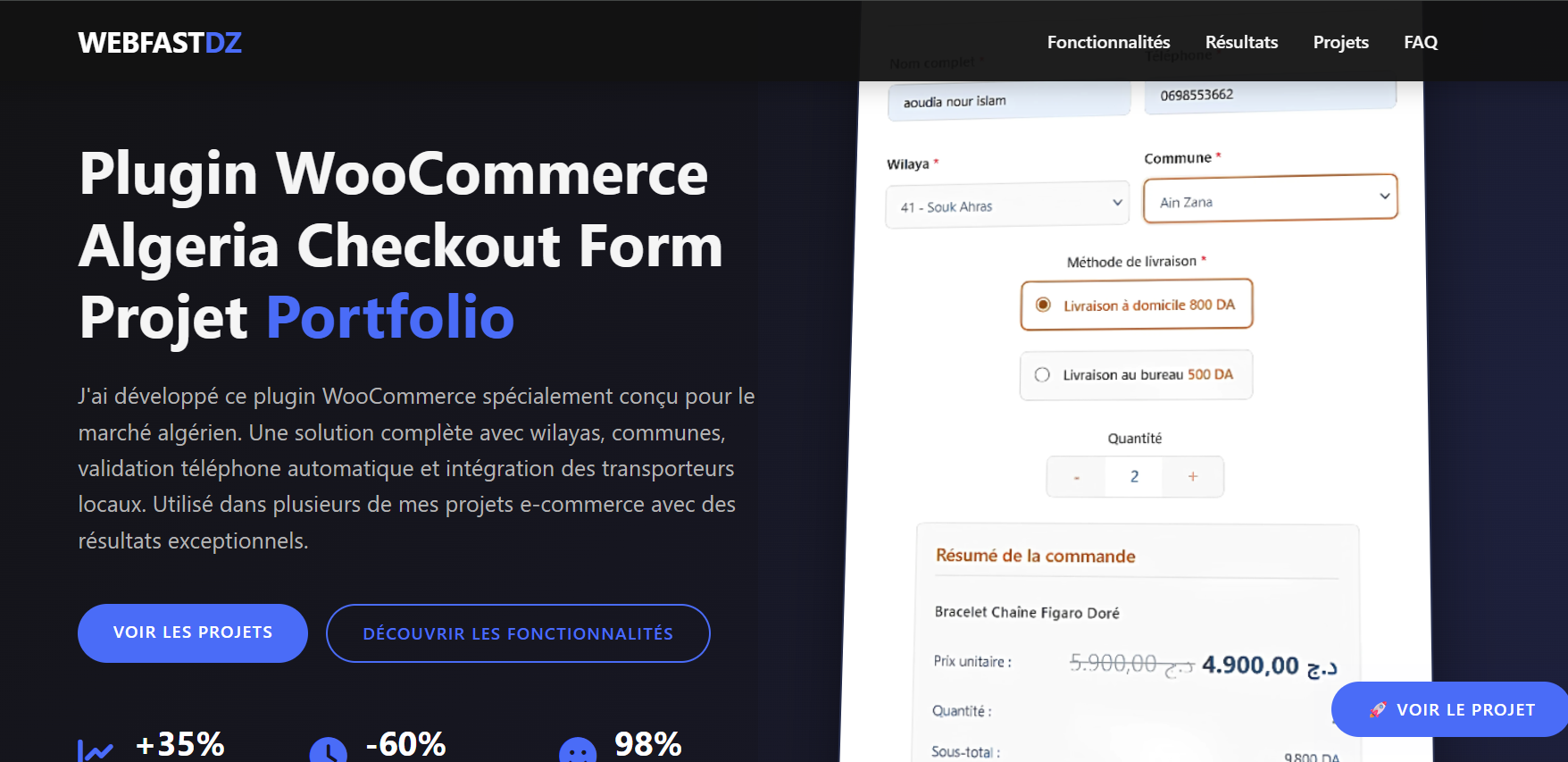 WooCommerce Algeria Checkout Form
